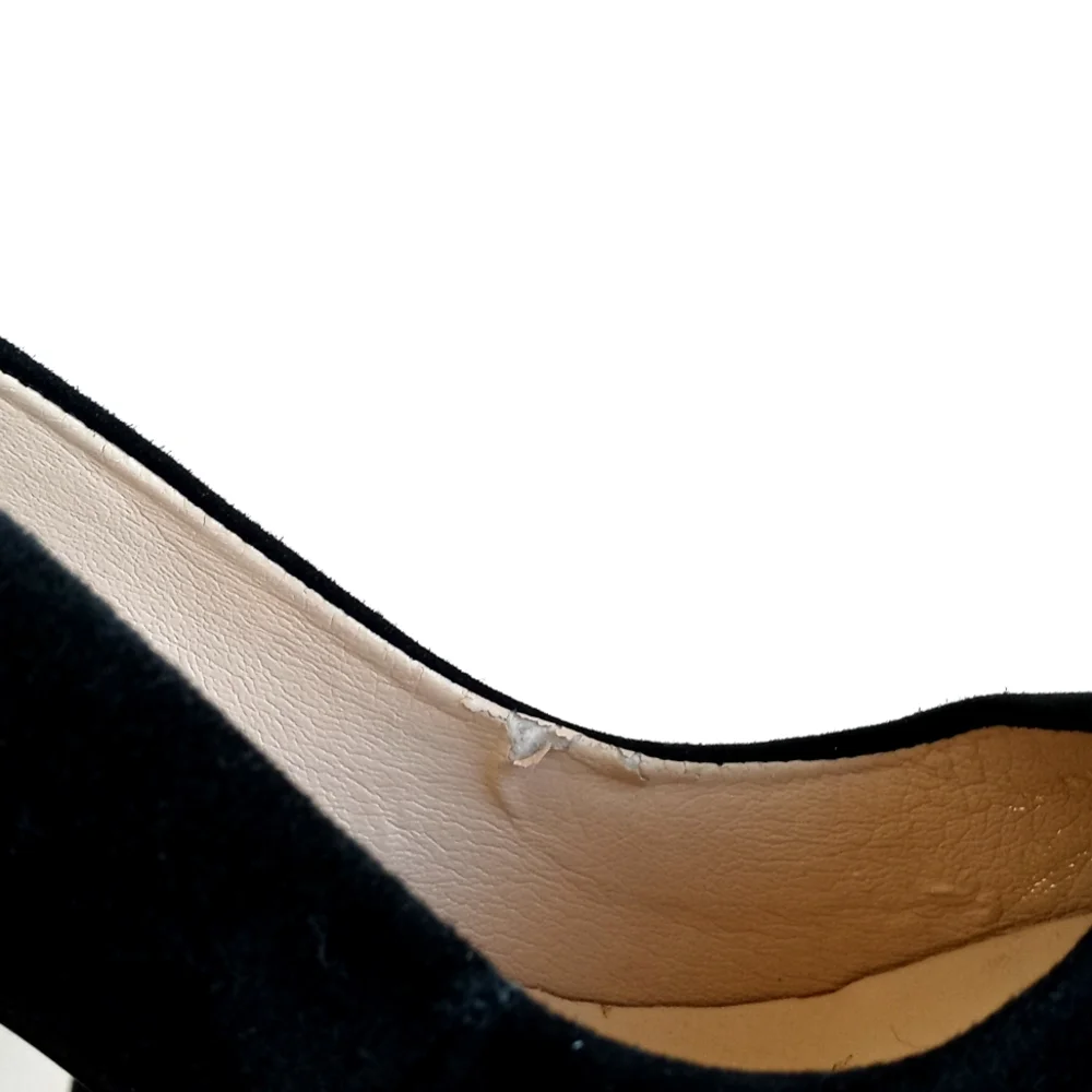 Zara Women’s Elegant Black Leather Suede Steel Chrome 5” Platform Heels 38 (7.5)